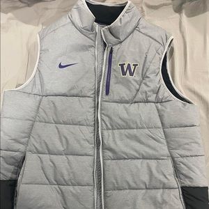Nike UW Husky size XL puffer vest grey and black